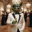 WHITE SUIT PEPE MASK PARTY $WHITEPEPE